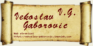 Vekoslav Gaborović vizit kartica